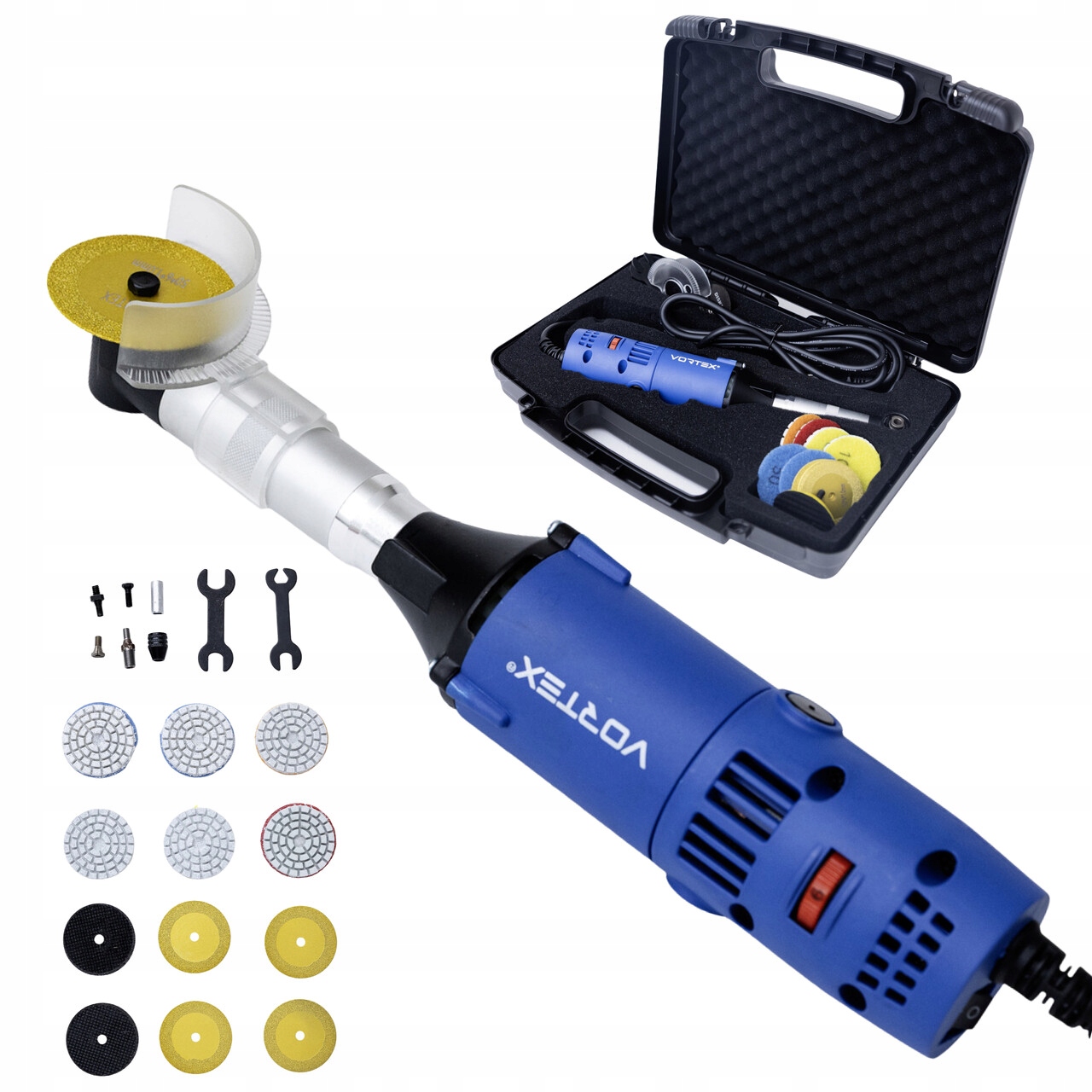 Mini Szlifierka Kątowa Sieciowa Polerka Precyzyjna Mocna 550W Akcesoria