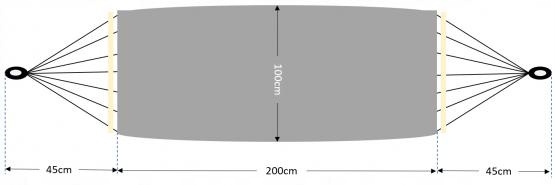 HAMAK 200X100CM Z DREWNIANYMI POPRZECZKAMI BEŻOWY Producent GardenLine
