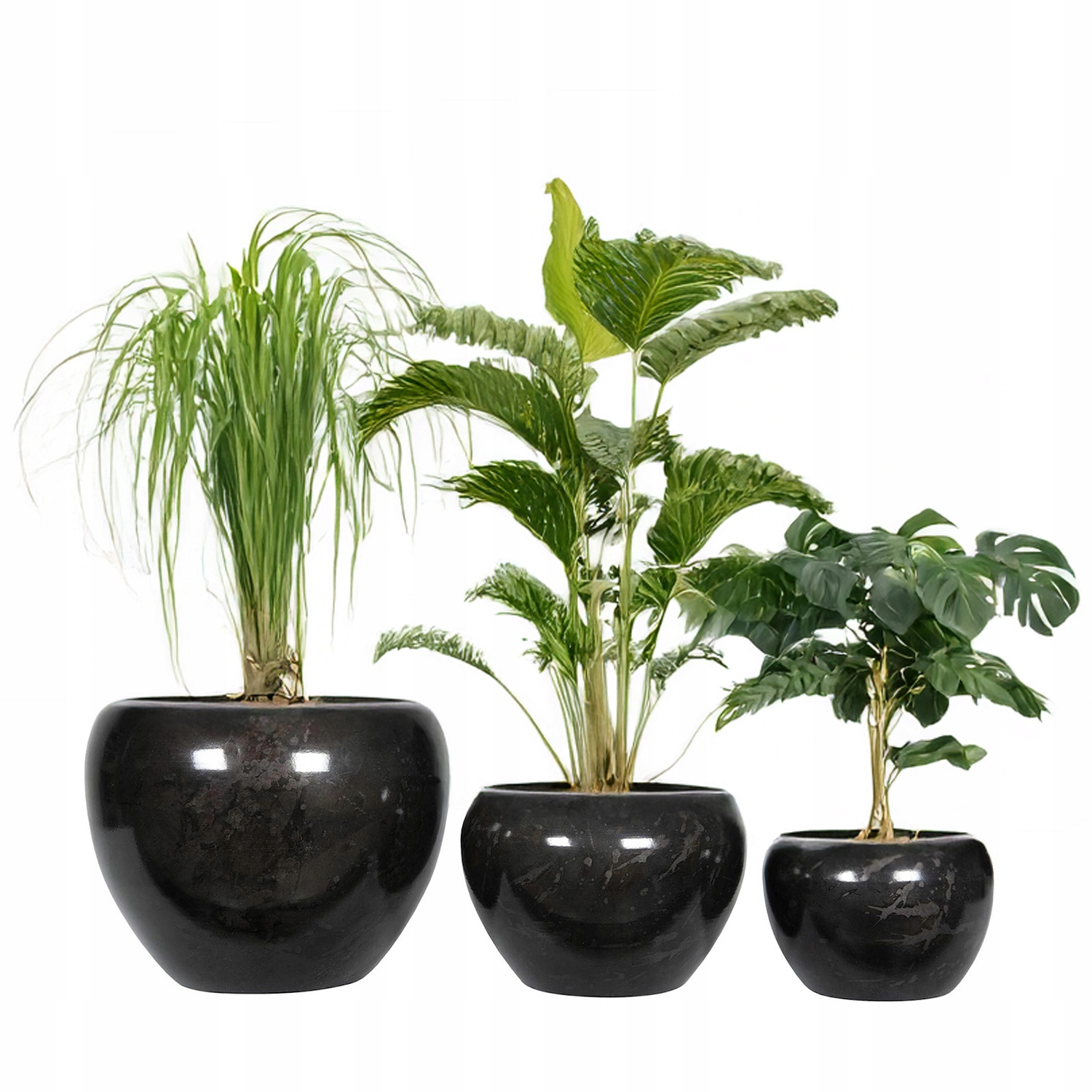 Květináč Na Balkon Terasa Parapet Květiny 24 cm Do Domu Obývacího Pokoje Loft 3 Ks