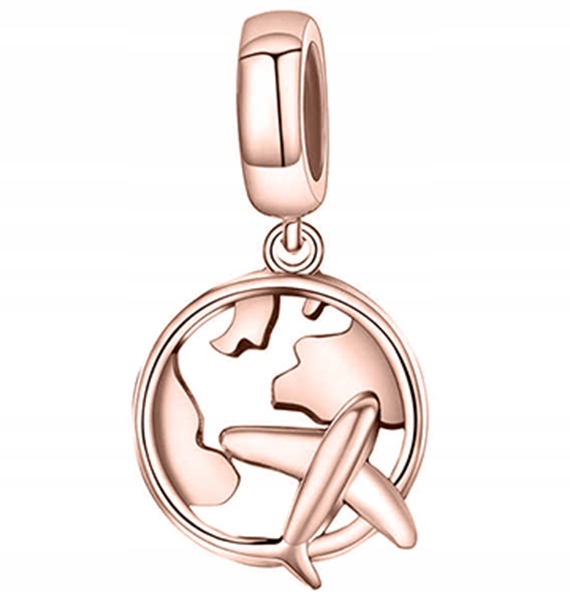 

Charms wiszący Samolot Podróż srebro 925