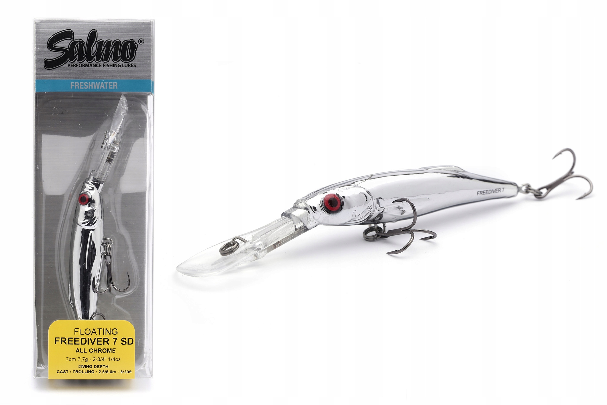 Wobler Salmo Freediver Sdr 7cm All Chrome