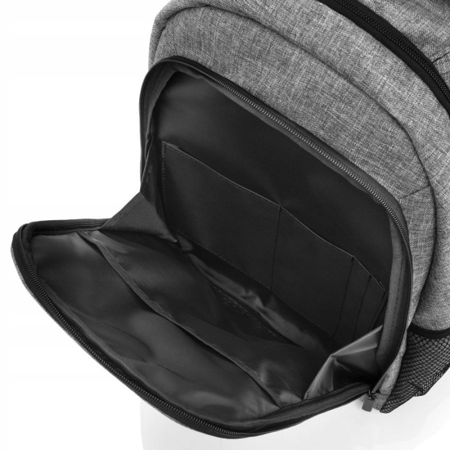 Szary zestaw 2w1 plecak i mała torebka na ramię Pojemność 36 l