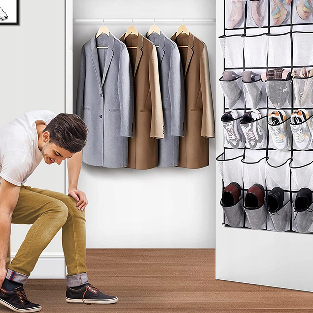 ORGANIZER WISZĄCY WIELOFUNKCYJNA 24 KIESZENI DRZWI Kolor biały