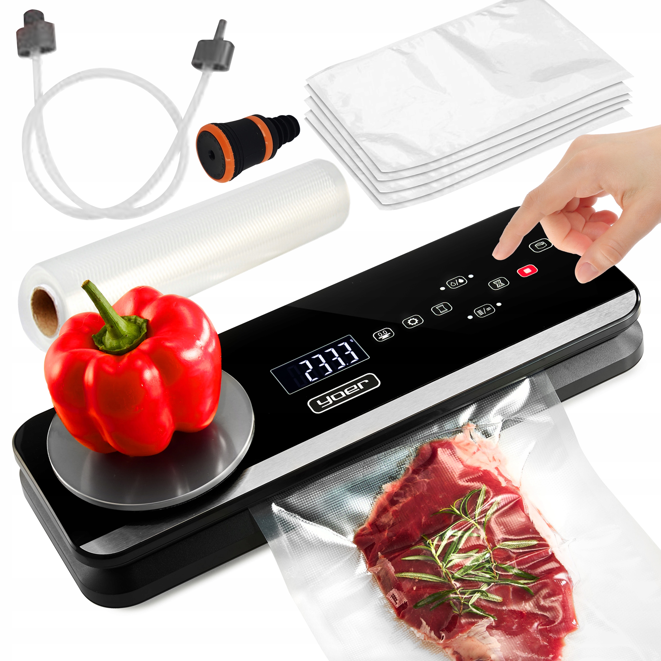 Zgrzewarka próżniowa Pakowarka żywności Yoer Automatyczna +Akcesoria +waga