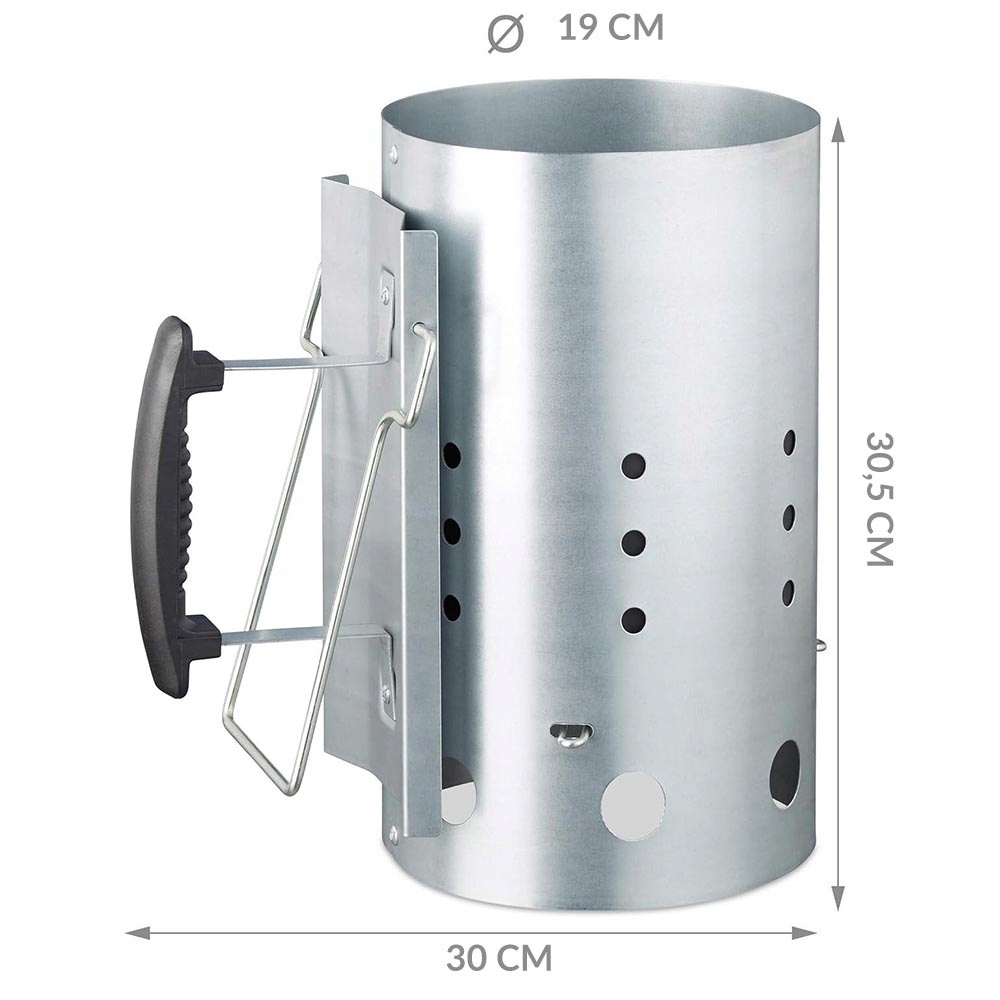 KOMIN DO GRILLA ROZPALANIA WĘGLA BRYKIETU OGNIA W KOMINKU XXL 30,5 x 19 cm EAN (GTIN) 5602670886226