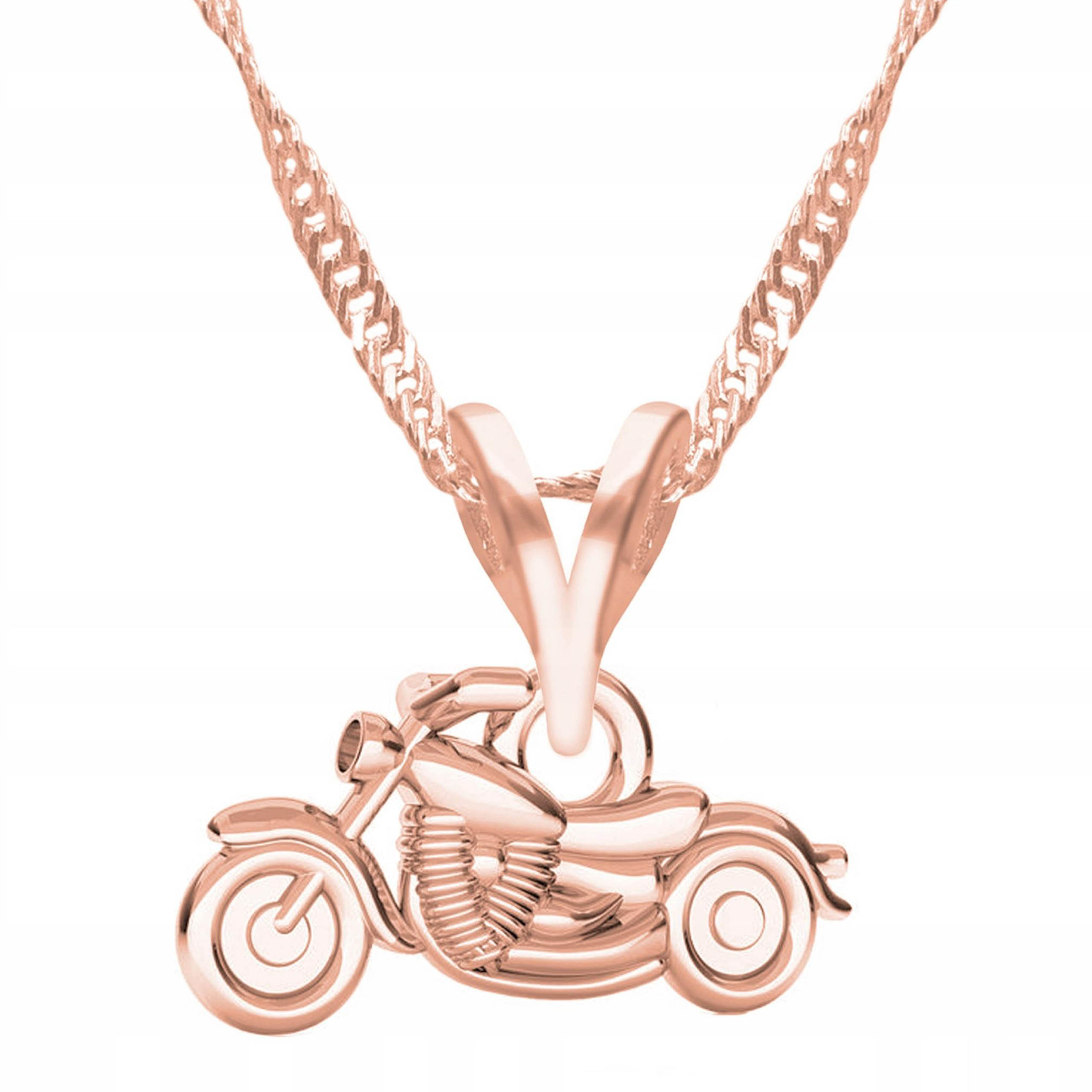 Pozlacený náhrdelník s motocyklem Harley Motocykl Harley Stříbro 925