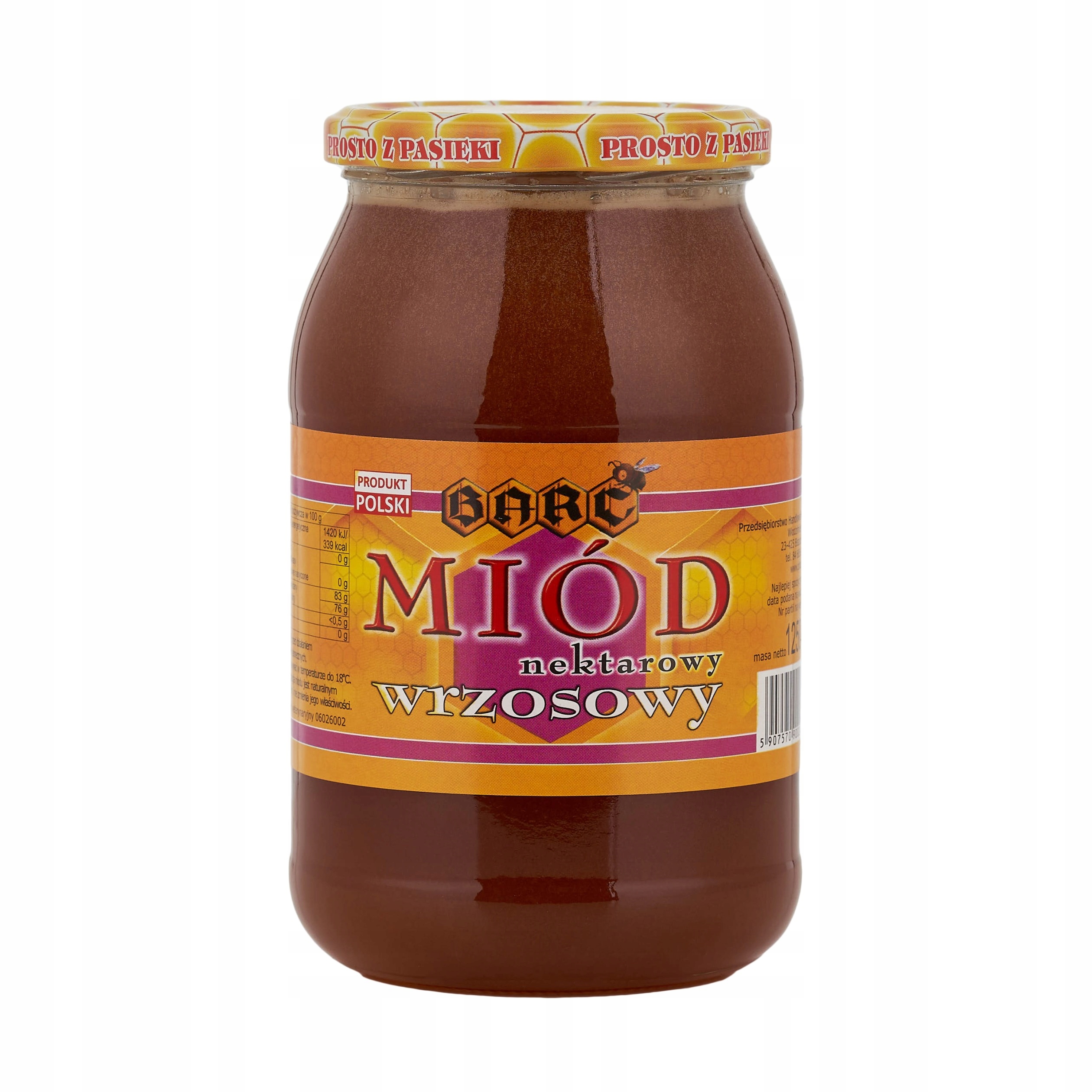 Levně Vřesový med polský 1250 g – přírodní intenzivní nektarový med Barć