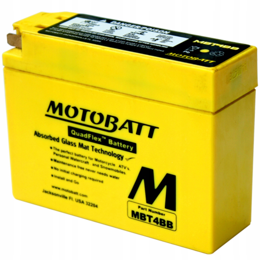 

Akumulator Motobatt MBT4BB Agm Gel żel żelowy 12V