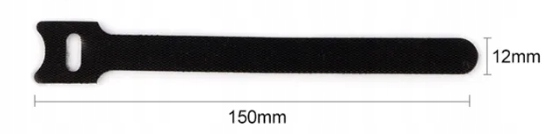 Rzep do Wędki Opaska do Spinania 15cm x2 MOCNY RZEP Czarny 2szt EAN (GTIN) 5906122701687