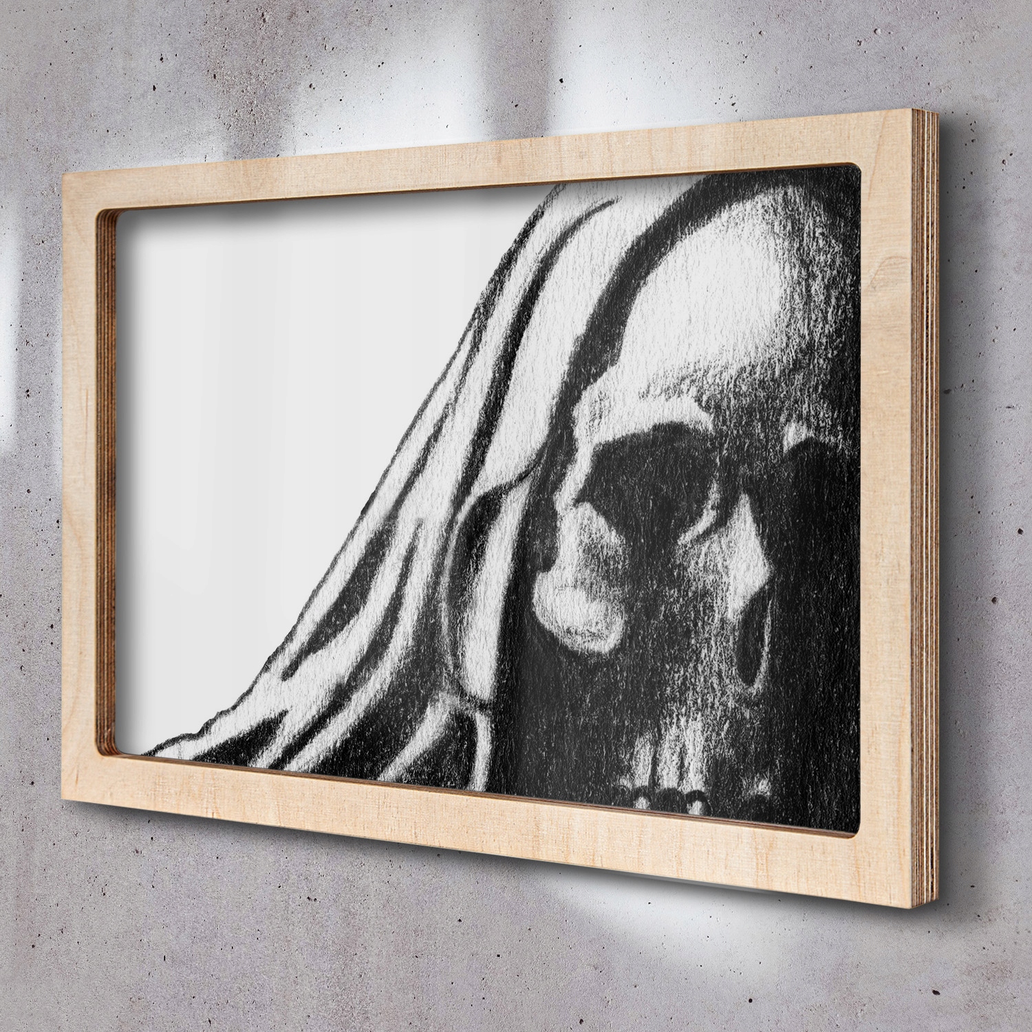 Fotoobraz na zeď s rámečkem Lebka horor 65x45