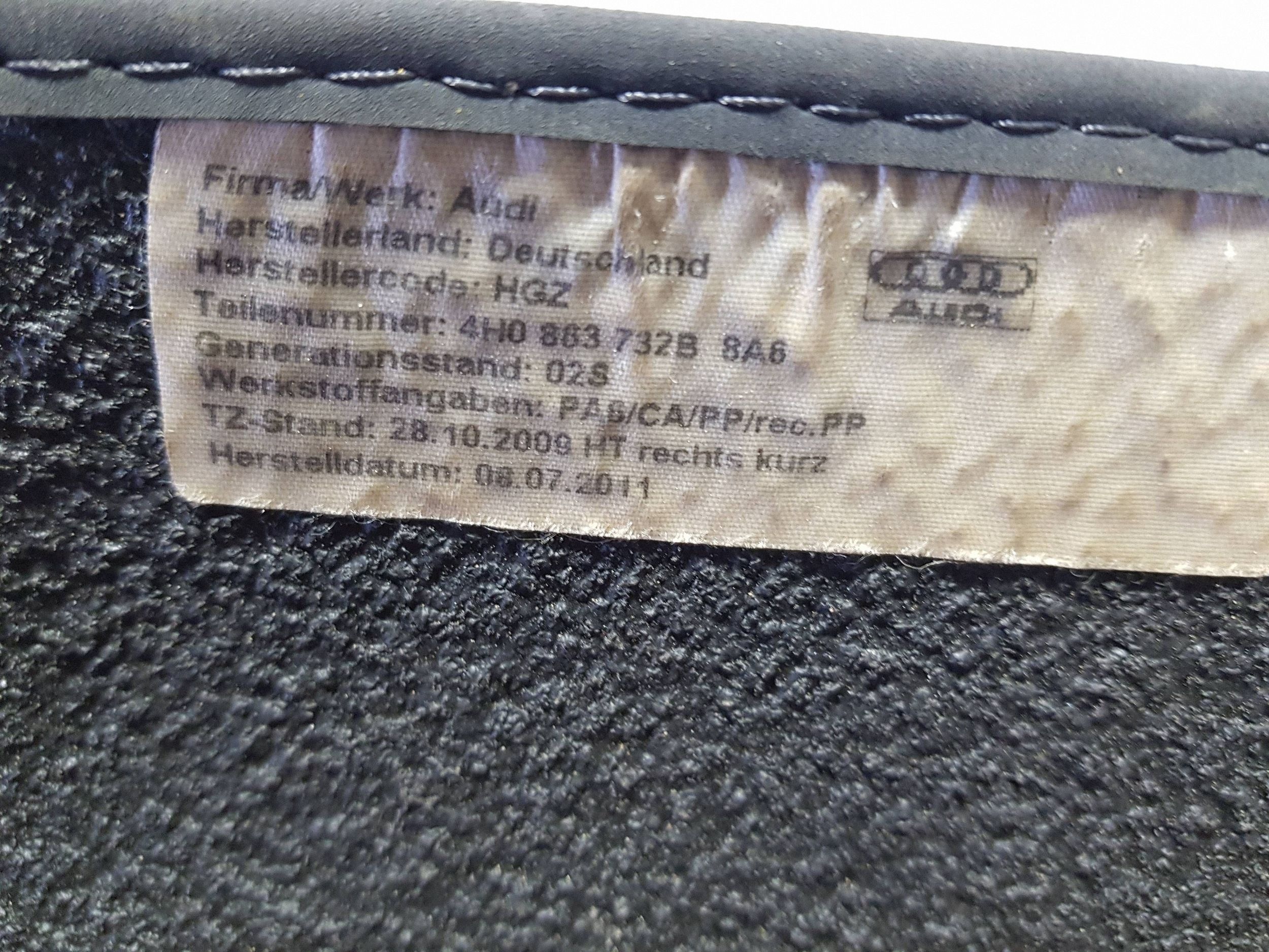 mats samochodowe Komplet Audi A8 S8 D4 4H UK ANGLIK
