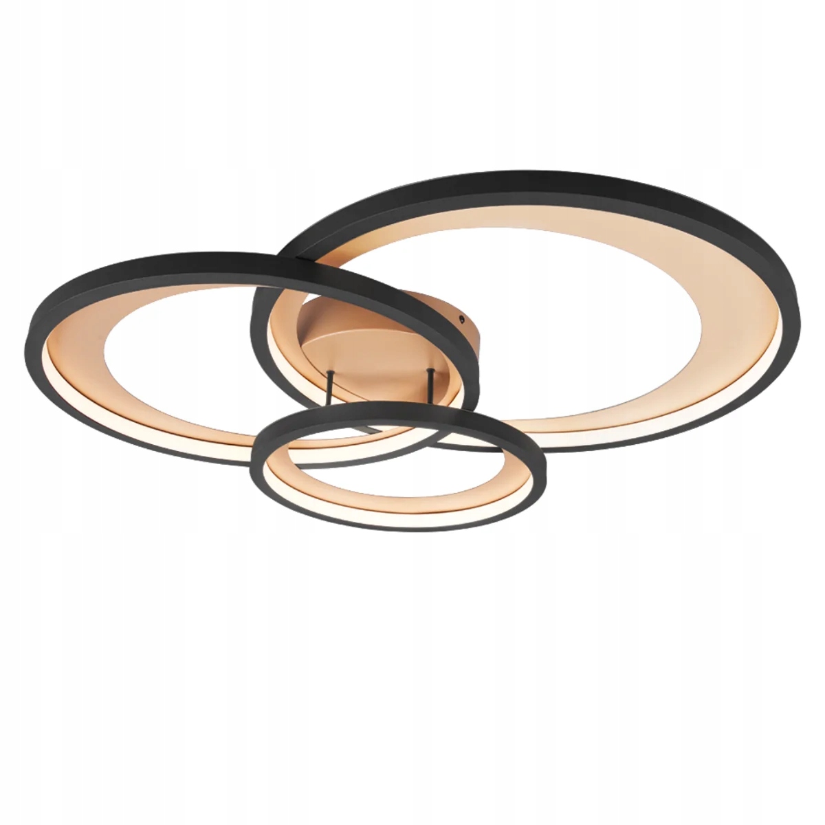 Stropná lampa stropné svietidlo Led krúžky čierna Trio