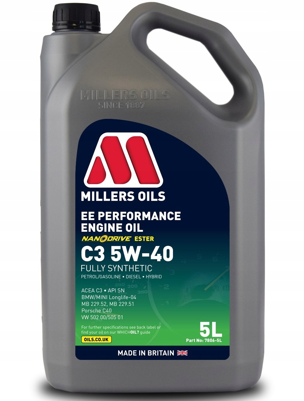 Olej silnikowy Millers Oils Ee Performance C3 5W40 5L