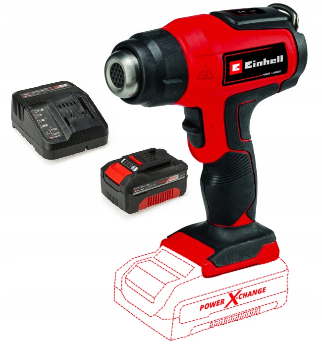 Einhell Horkovzdušná Pistole Te-ha 18 Li 4520500 Set Akumulátor 4,0
