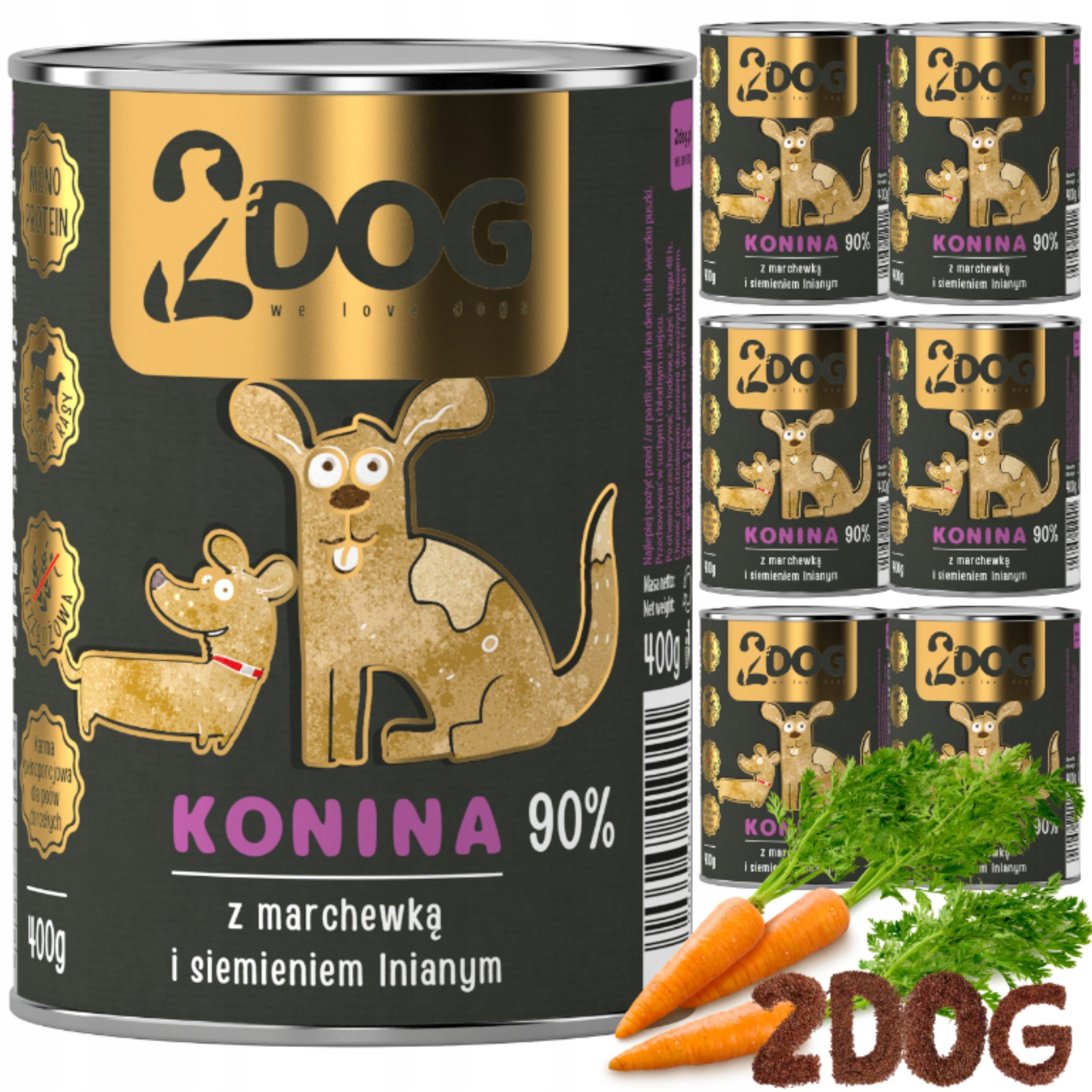 Levně Vlhké krmivo pro psa koně se semínkem 400 g Hypoalergenní Monoproteinové