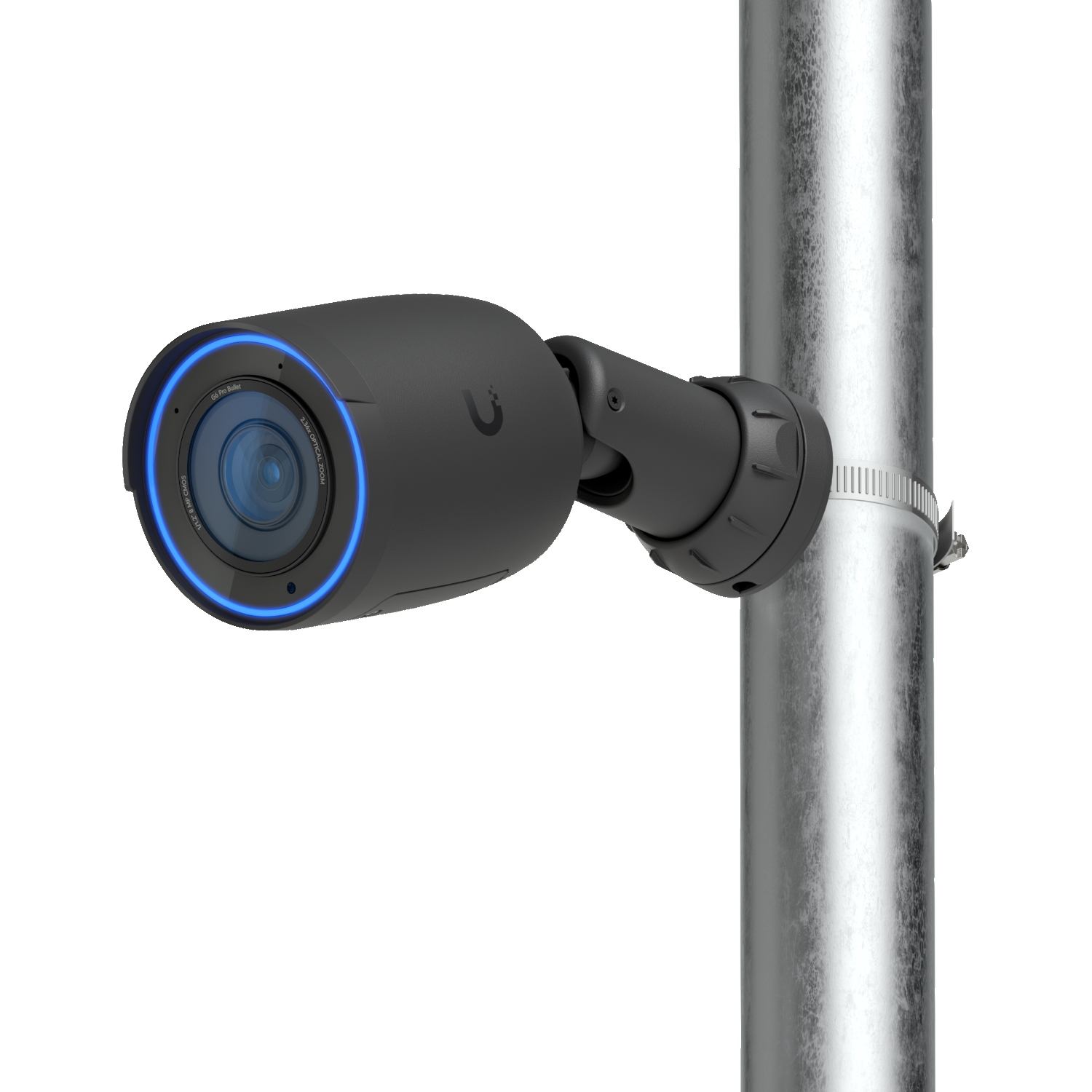 UBIQUITI UVC-G6-Pro-Bullet-B All-weather 4K PoE+ camera with a Multi-TOPS AI engine, 2.36x optical zoom, and a large 1/1.2" CMOS sensor for exceptional low-light clarity and long-range IR night vision — 5