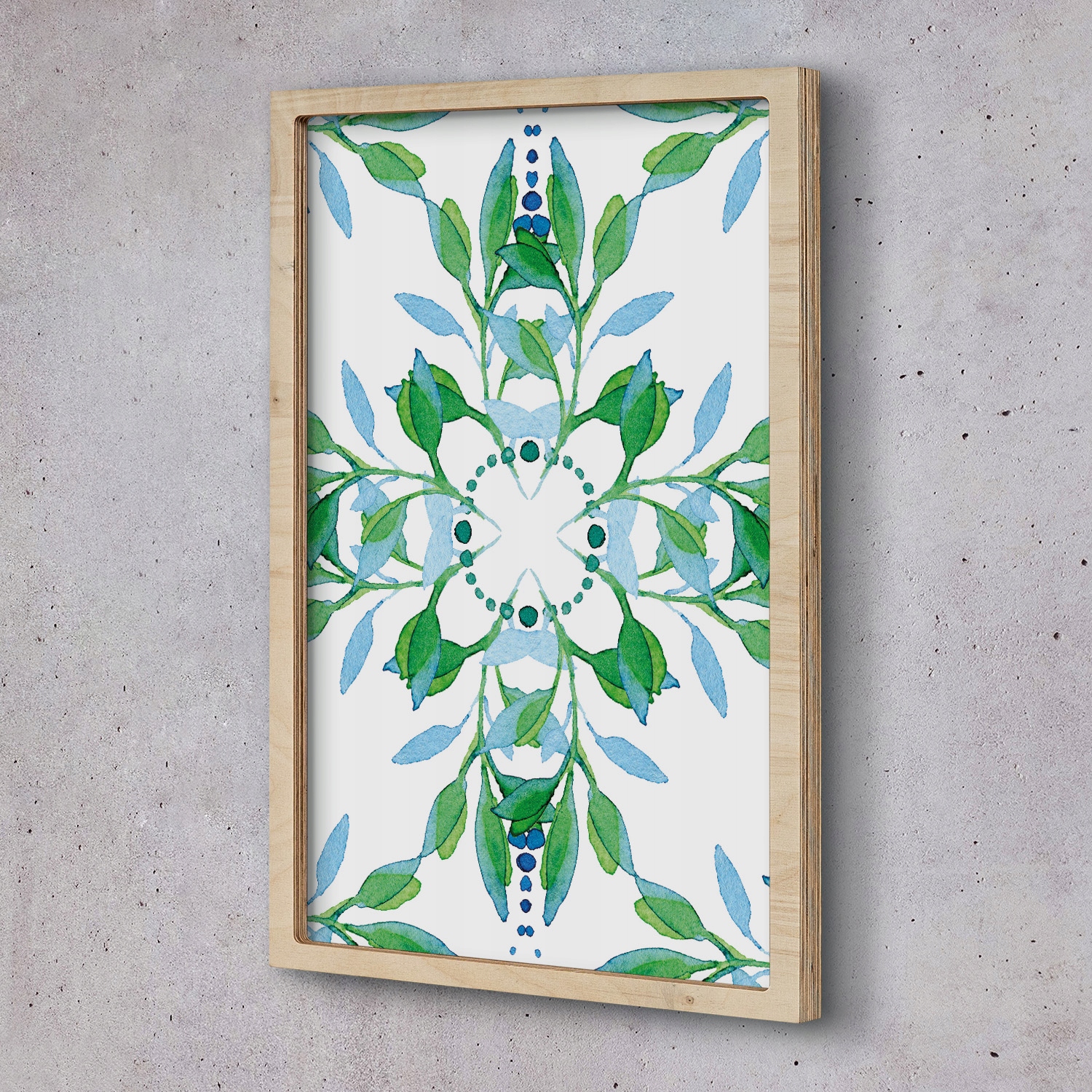 Obraz v rámu na zeď Květiny ornament 30x50 cm