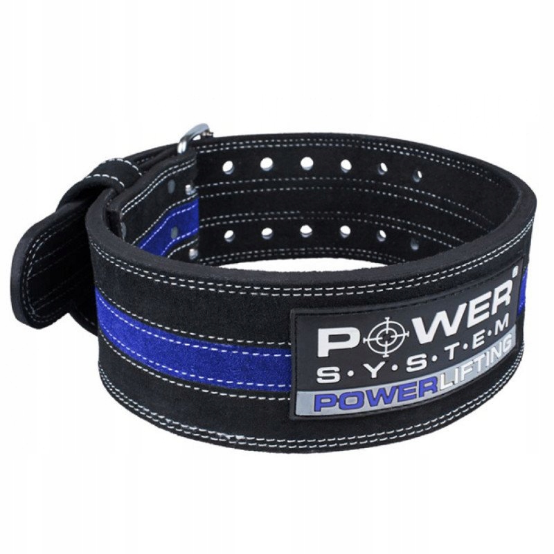 Power System Pas Kulturystyczny Powerlifting Belt Blue 3800 rozmiar L