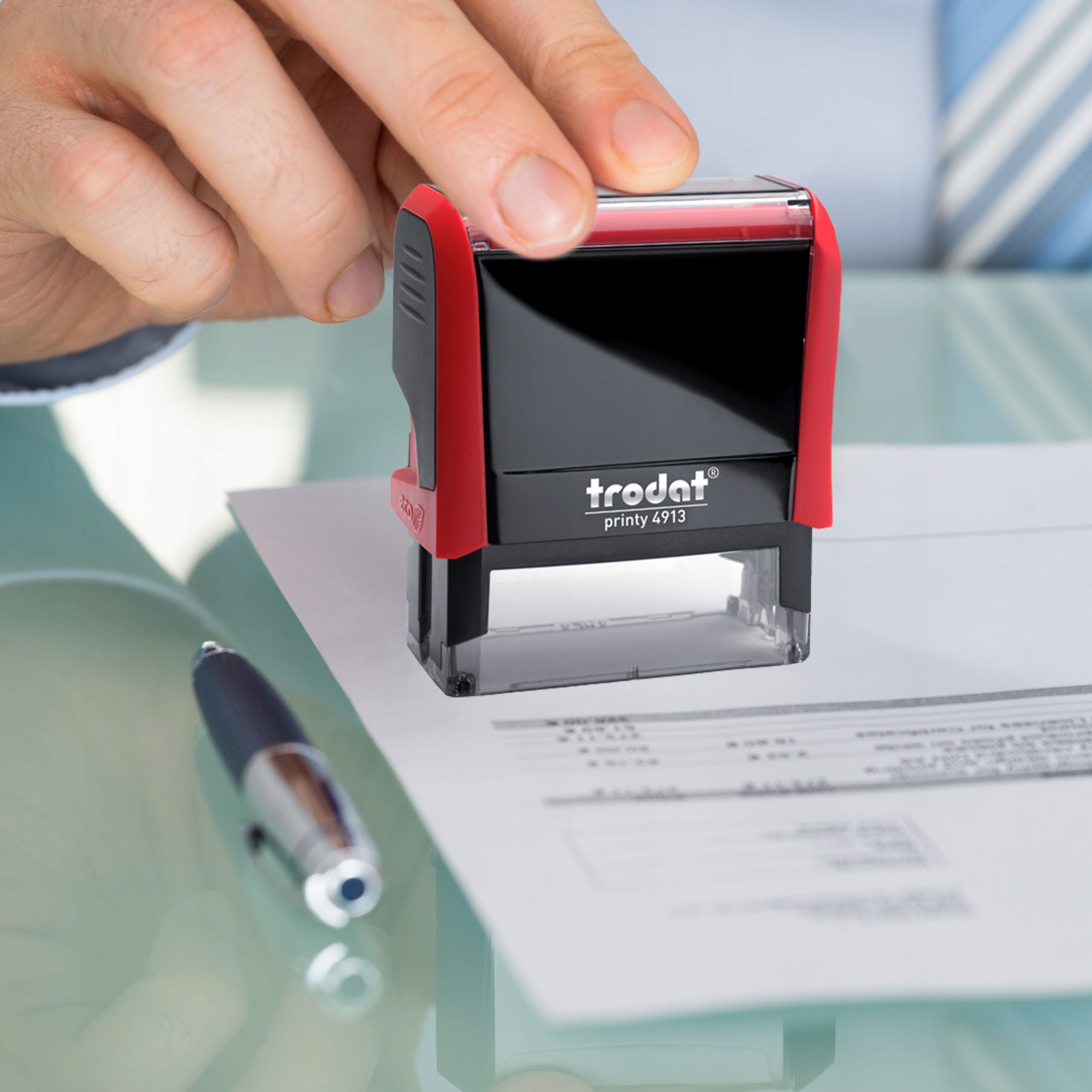 PIECZĄTKA TRODAT 4913 DO 8 LINII FIRMOWA IMIENNA BIUROWA PROJEKT + GUMKA Marka Trodat