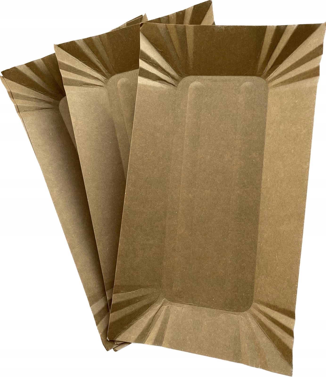 

Tacki Papierowe Jednorazowe 14x20cm Kraft 100szt