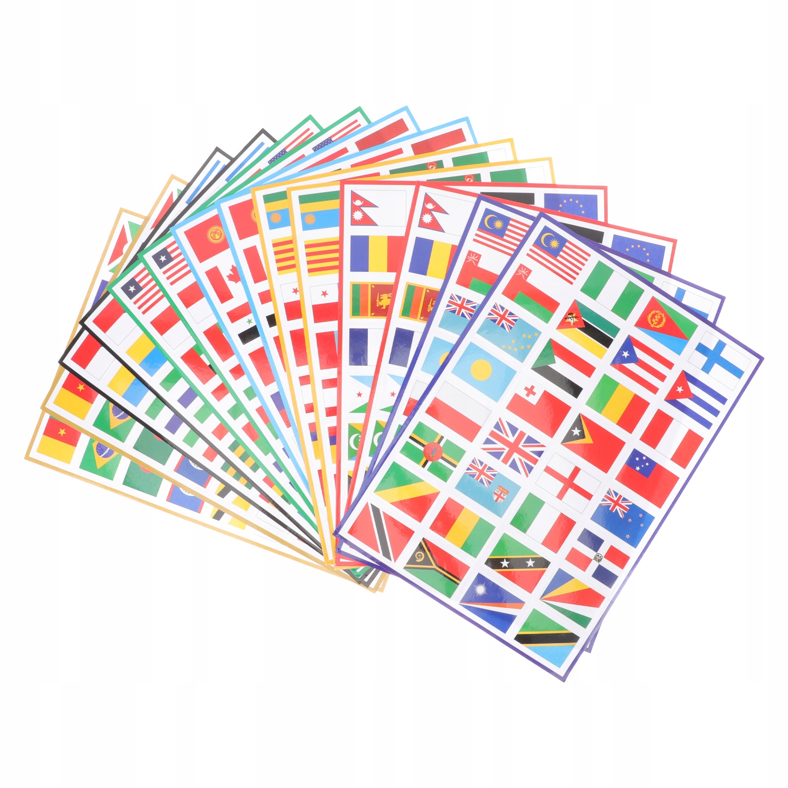 Naklejki z flagami dla dzieci Flagi świata Mapa 2 zestawy 13737025388