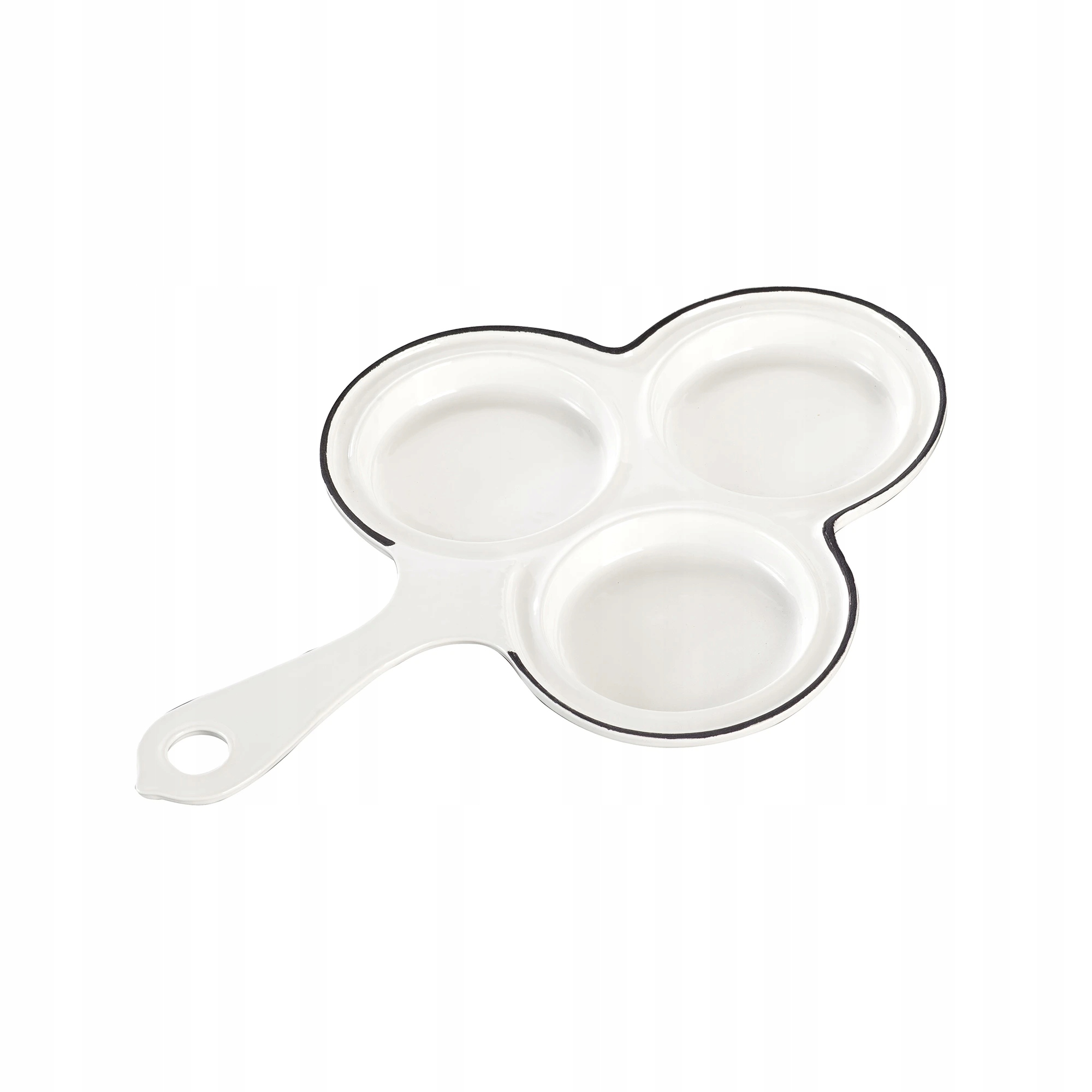 Liatinový smaltovaný Lívanečník Český smalt Gourmetina Pavla Papierovo biela