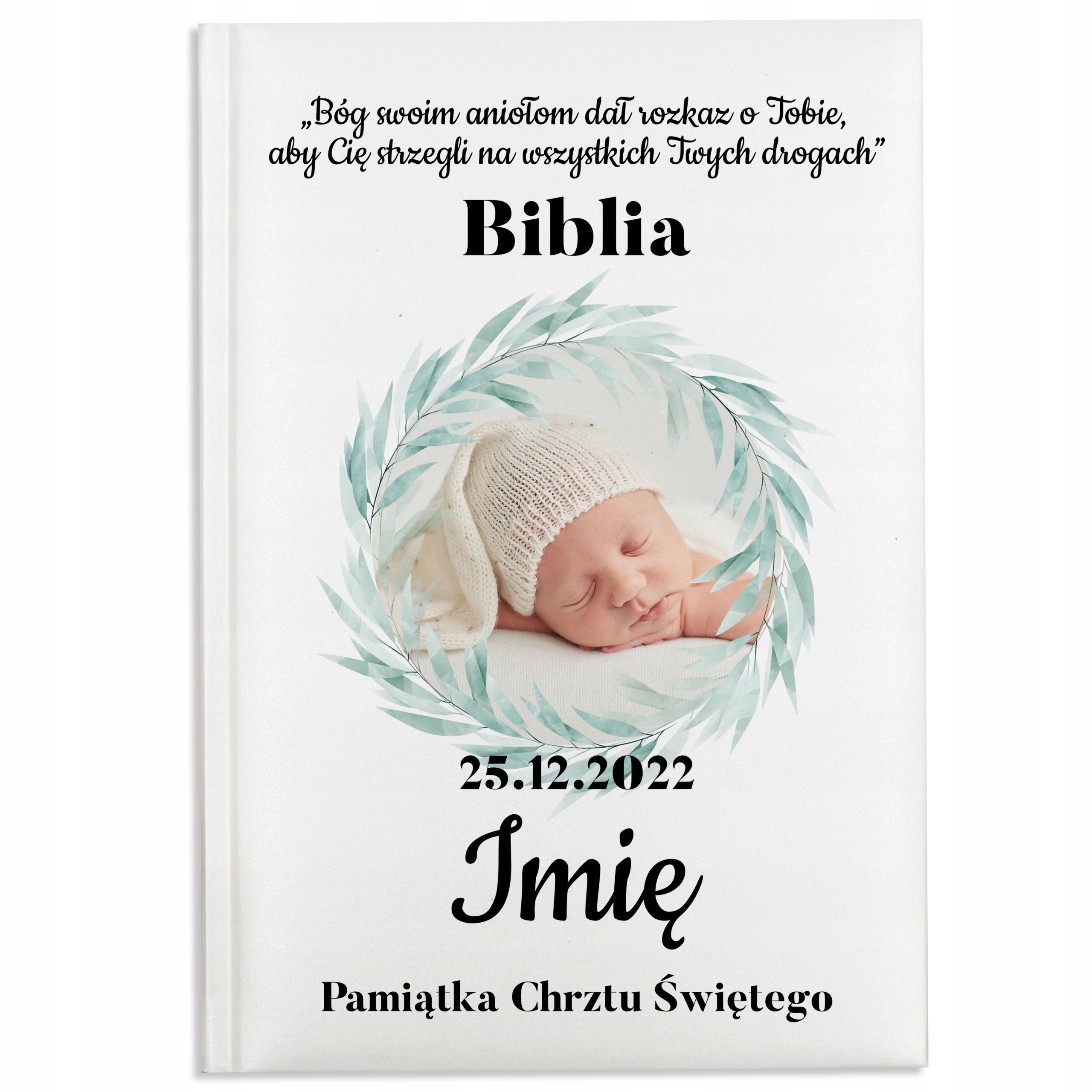 BIBLIA dla DZIECI na CHRZEST Własne ZDJĘCIE Imię