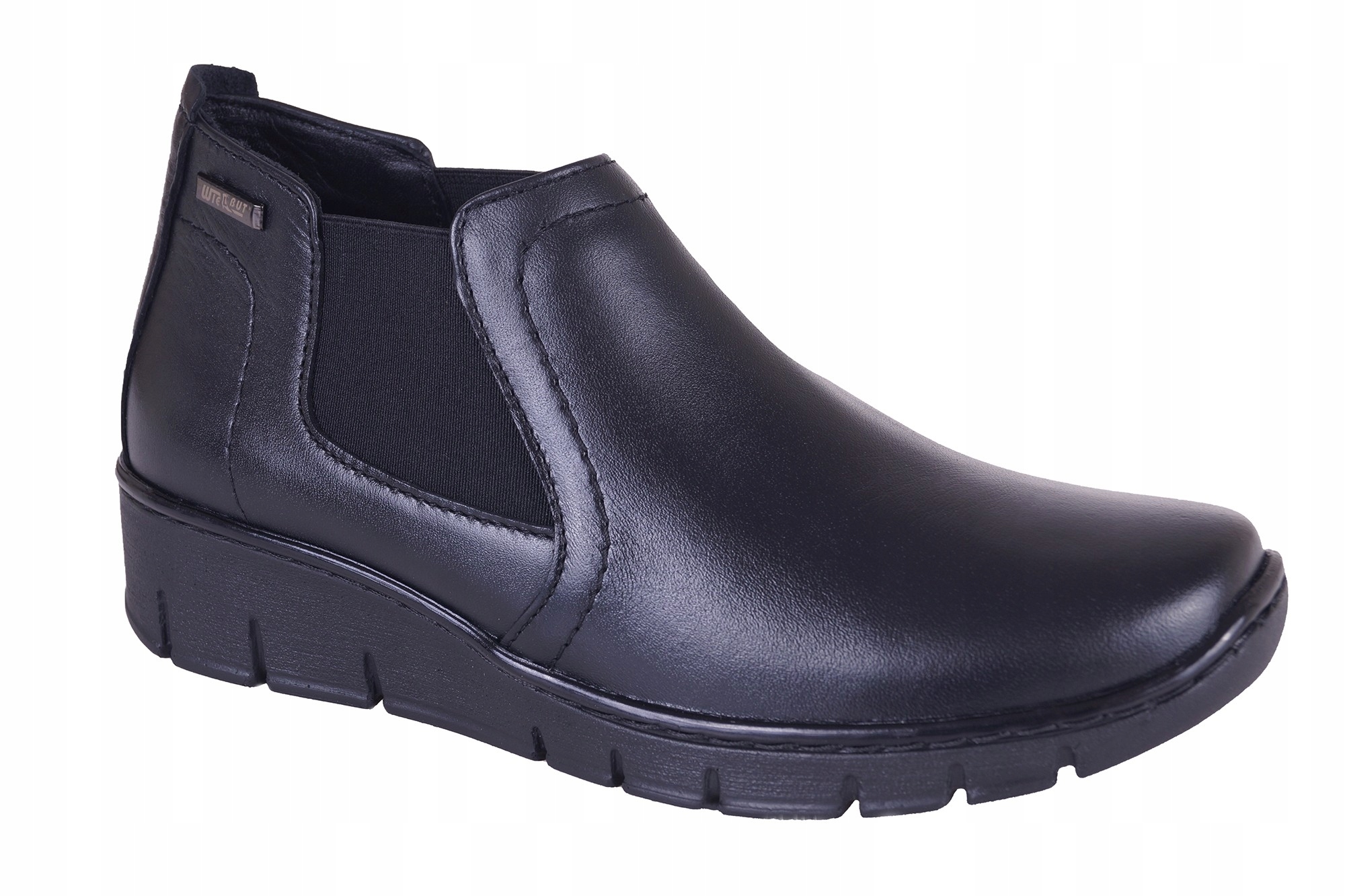 

Botki Damskie Skórzane Wielbut Czarne K-261 37