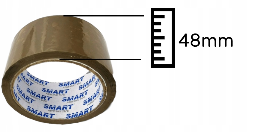 TAŚMA PAKOWA 48/66y KLEJĄCA BRĄZOWA SMART 48x66 Marka Smart