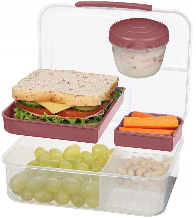 

Lunchbox Z Przegródkami Pojemnik Śniadaniówka Duża
