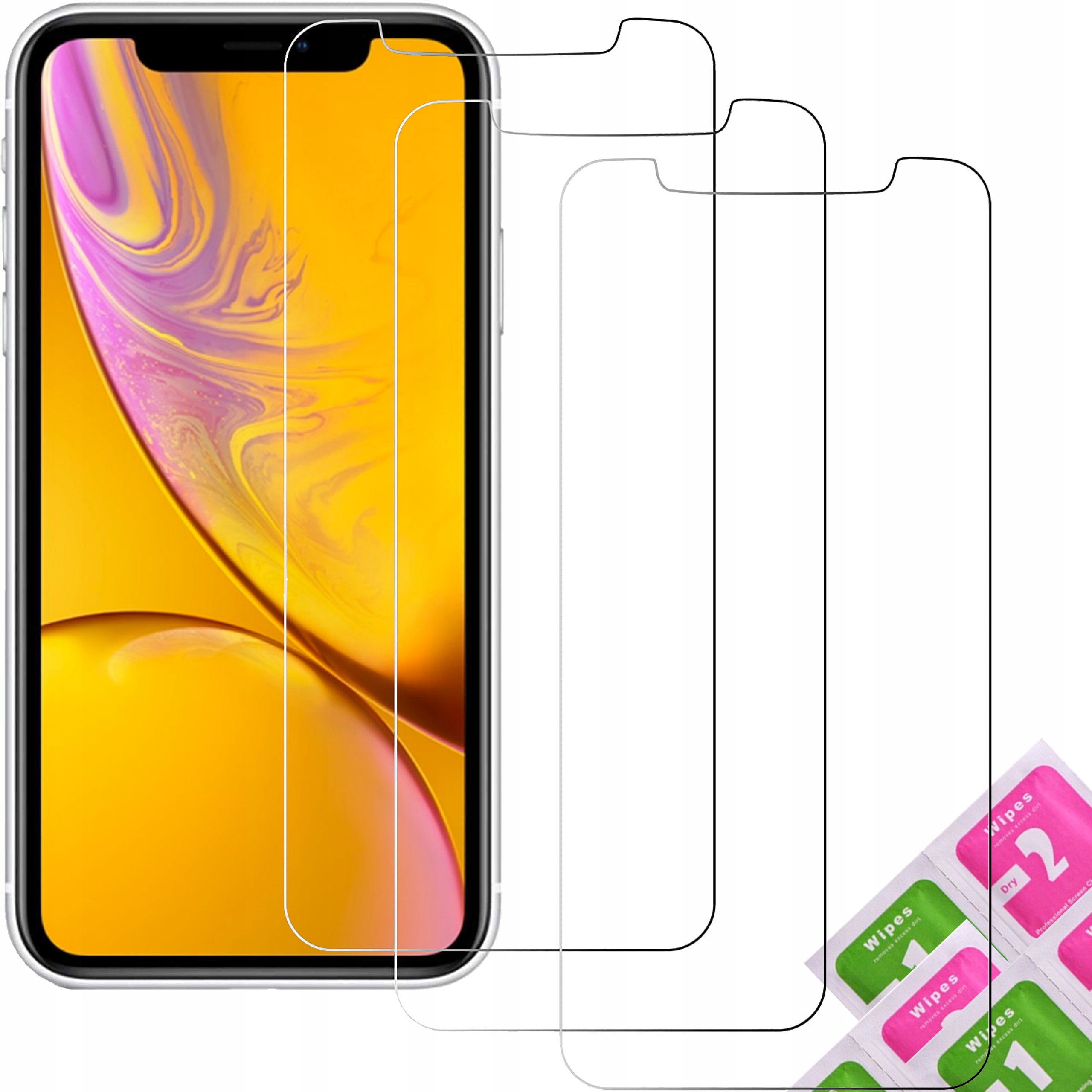 Szkło Szybka do iPhone 12 12 Pro zestaw 3 sztuki