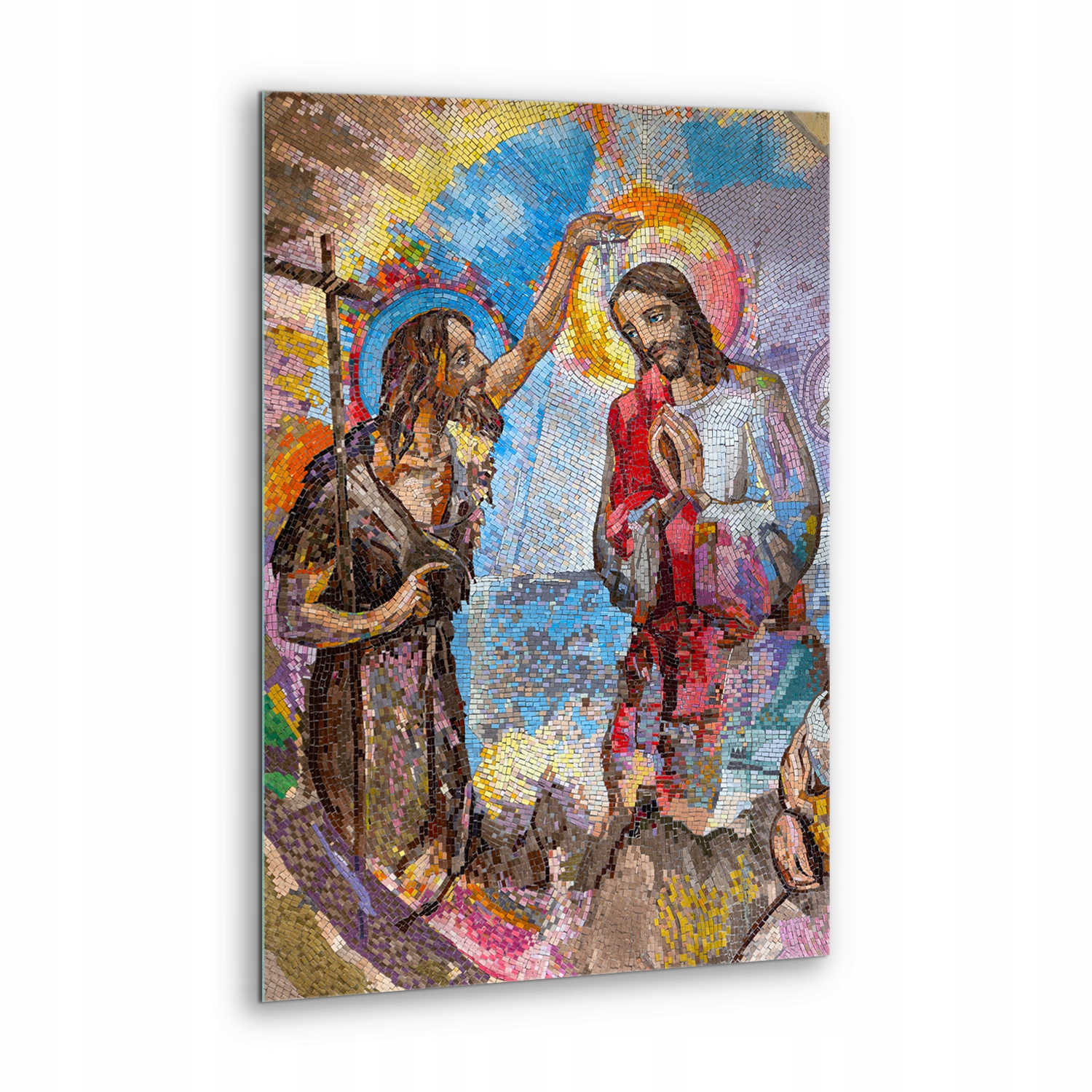 Krásný náboženský obraz Křest Ježíše Krista