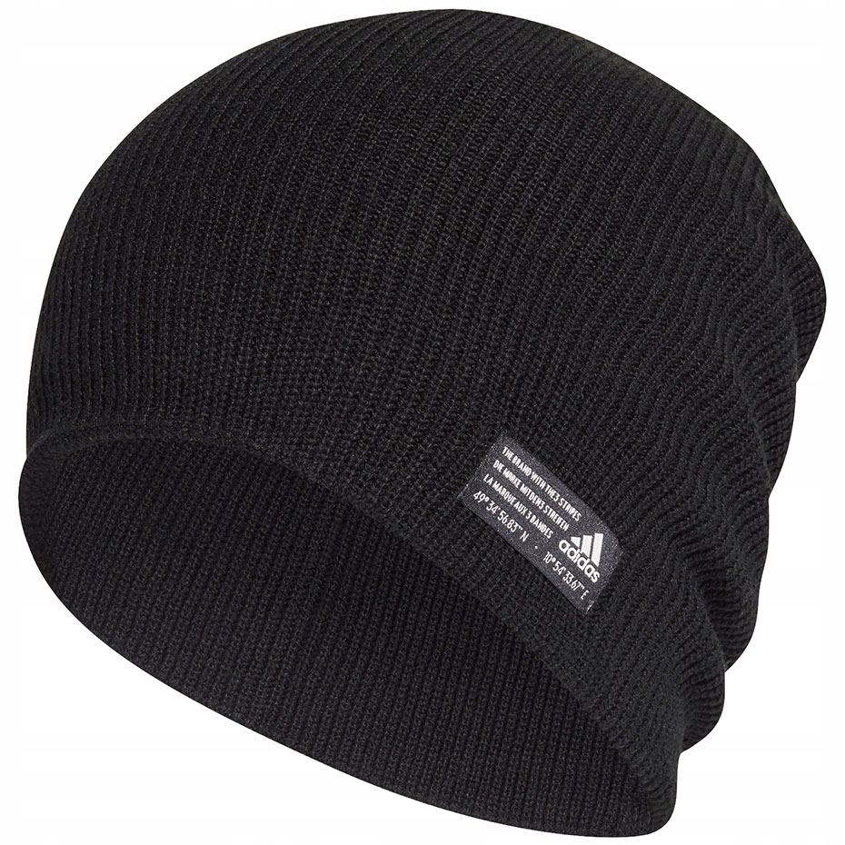 CZAPKA ADIDAS MĘSKA PERFORMANCE BEANIE ZIMOWA WYGODNA CIEPŁA CZARNA OSFM