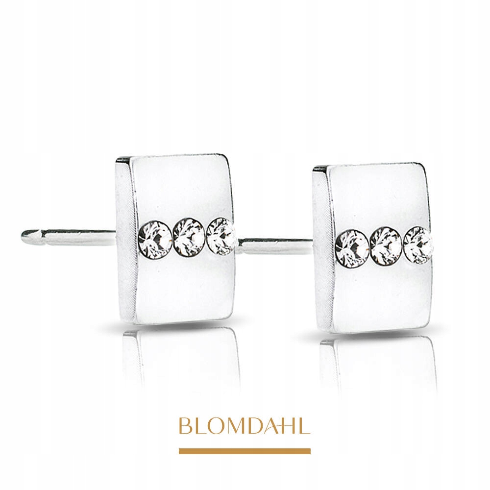 Hypoalergenní Náušnice Blomdahl Trojitý krystal 8 mm