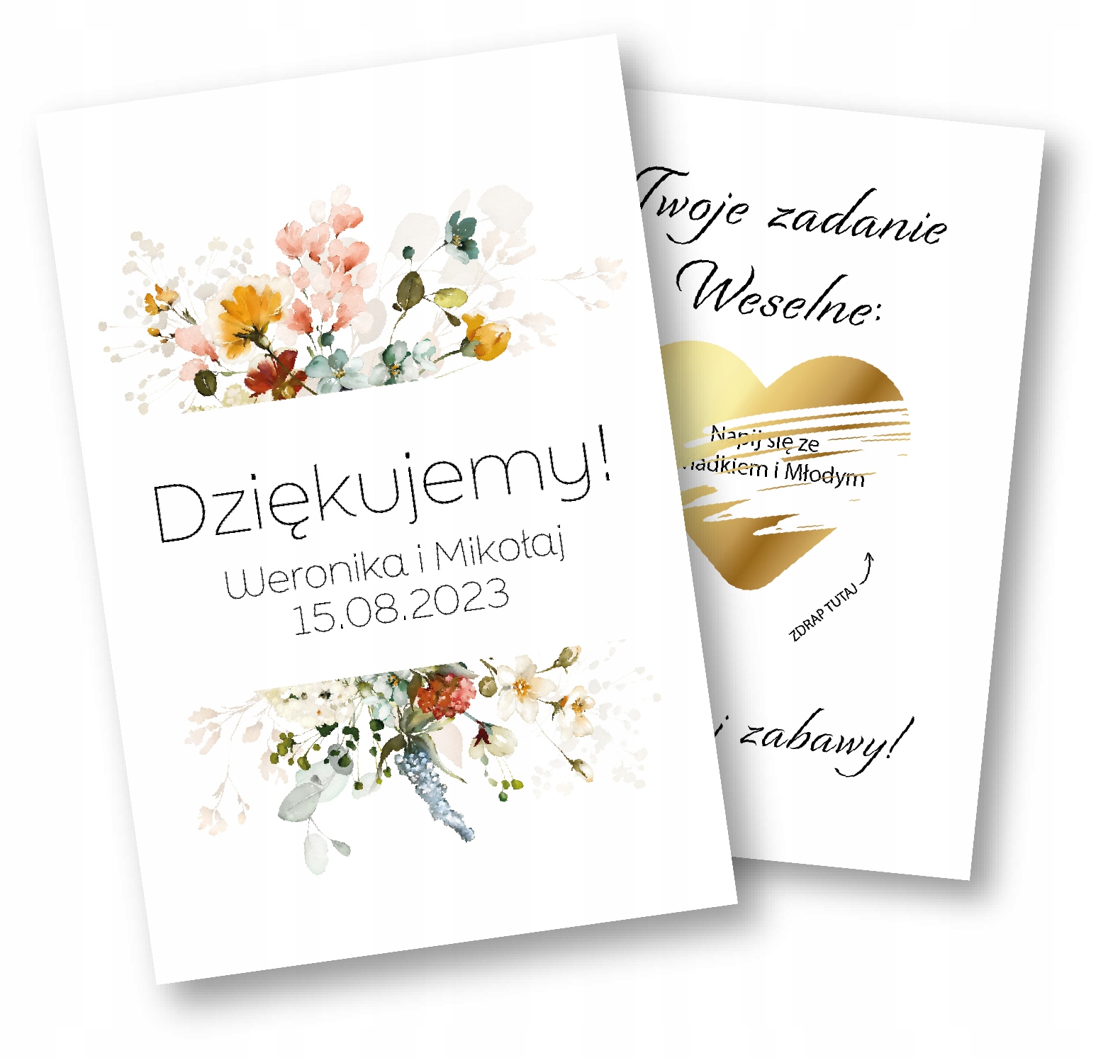 

Zdrapki weselne zadania dla gości 20 sztuk