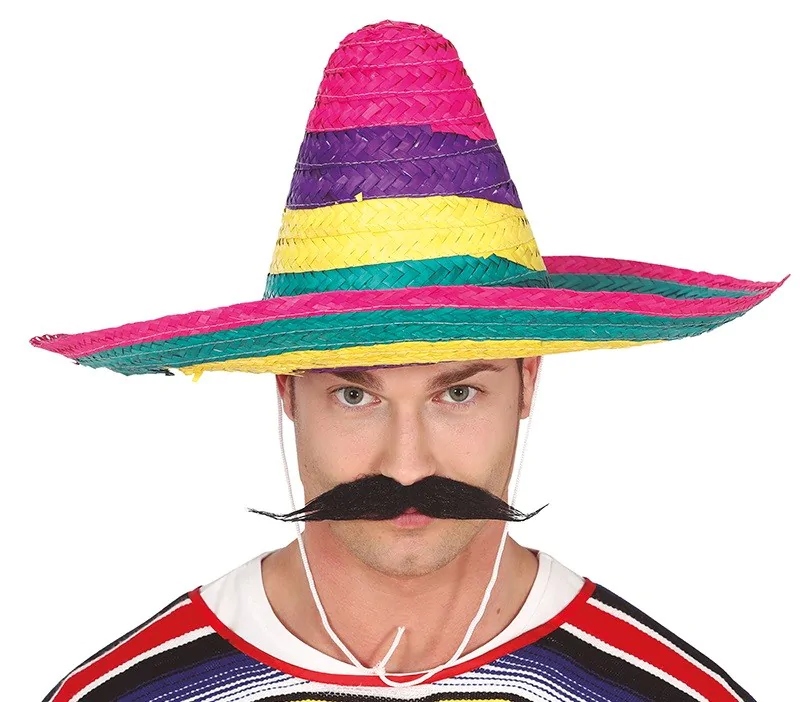 Kapelusz Sombrero Meksykańskie Kolorowy Słomkowy