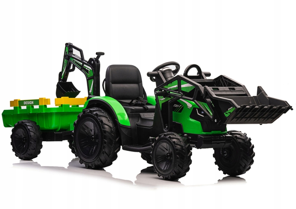 Koparka Z Naczepą Na Akumulator SX2068 Zielona