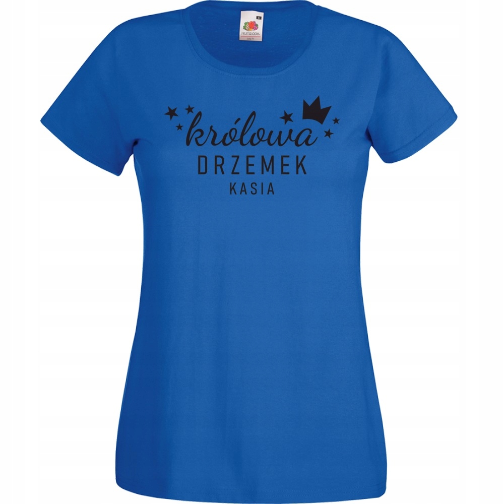 

Koszulka królowa drzemek prezent S niebieska