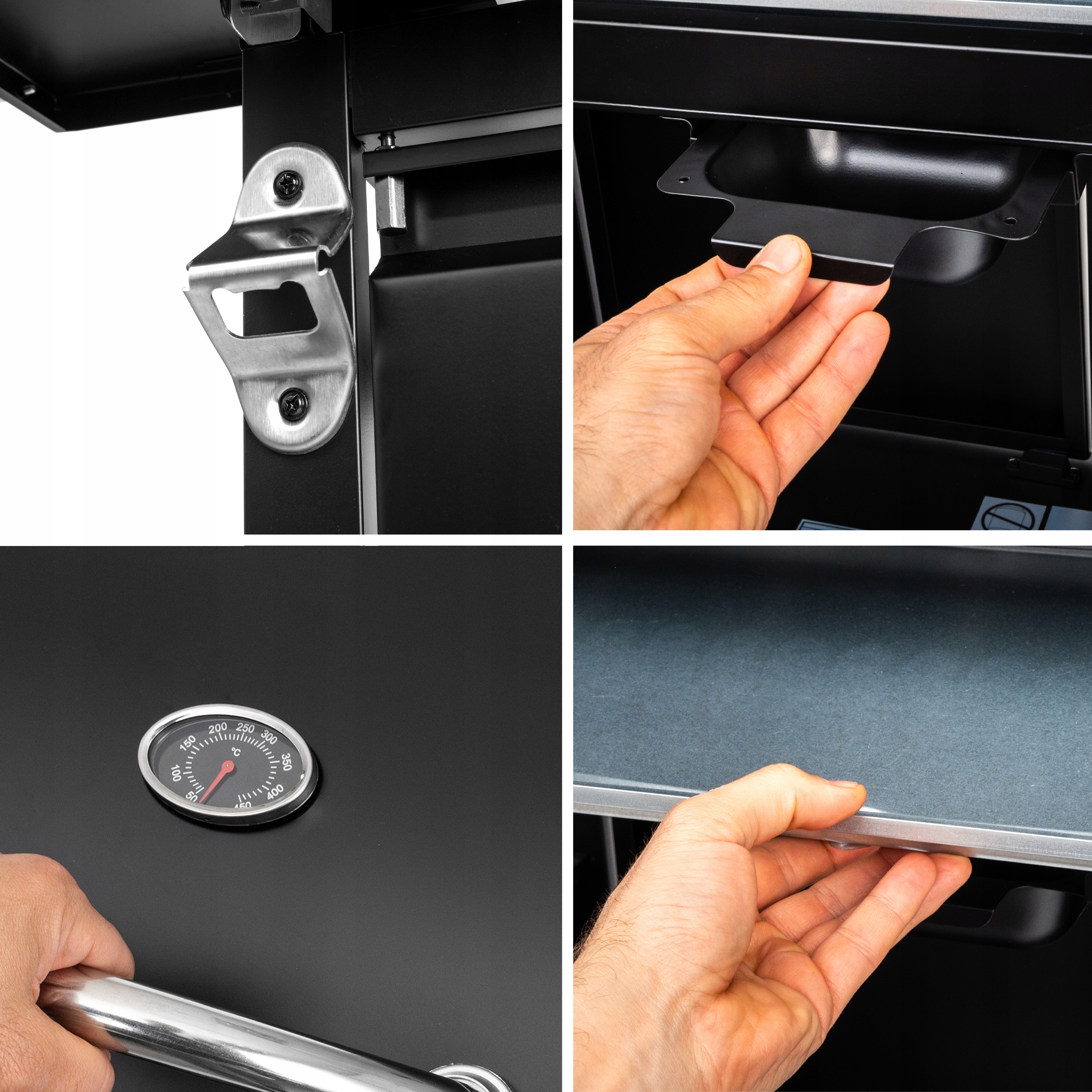 MOCNY GRILL GAZOWY STALOWY RUSZT ŻELIWNY 3+1 TEXAS CZARNY ZESTAW +POKROWIEC Marka Lehmann