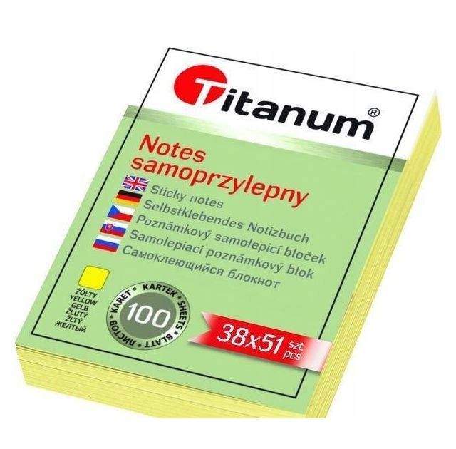 NOTES SAMOPRZYLEPNY 38X51MM 100K ŻÓŁTY