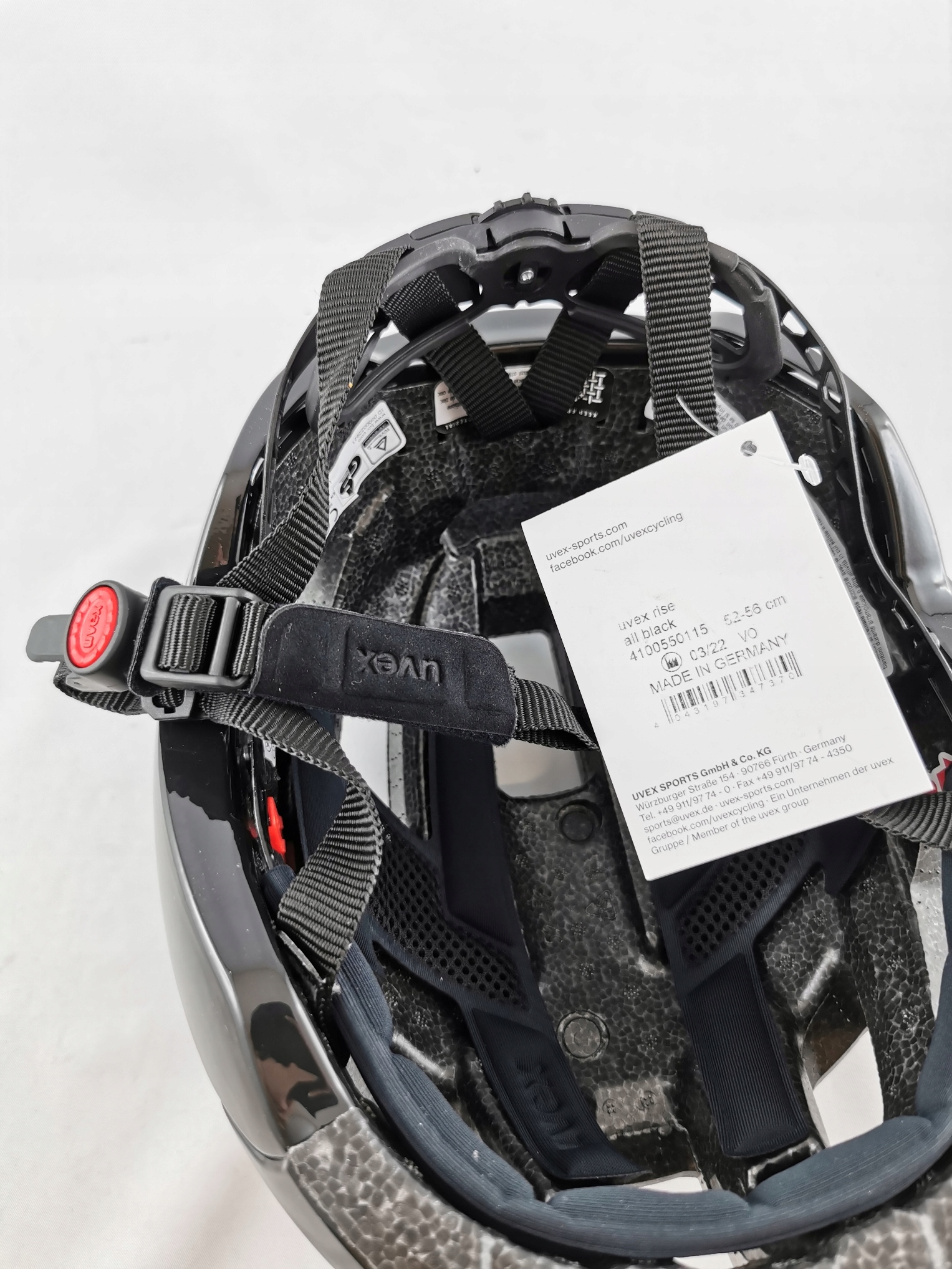 Kask rowerowy UVEX Rise - All Black - 52-56cm Waga 270 g