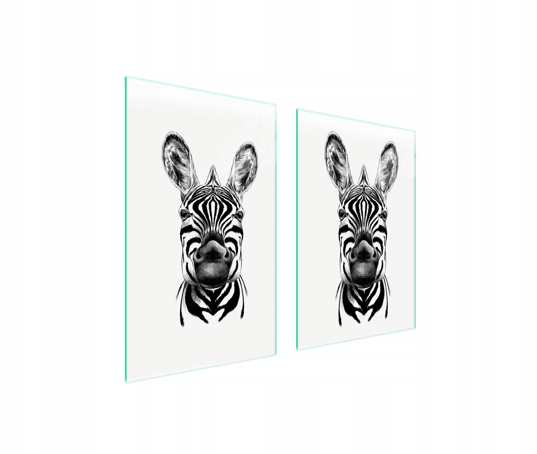 Skleněná ochranná deska na sporák 65x52 Zebra Tvrzené sklo 7v1