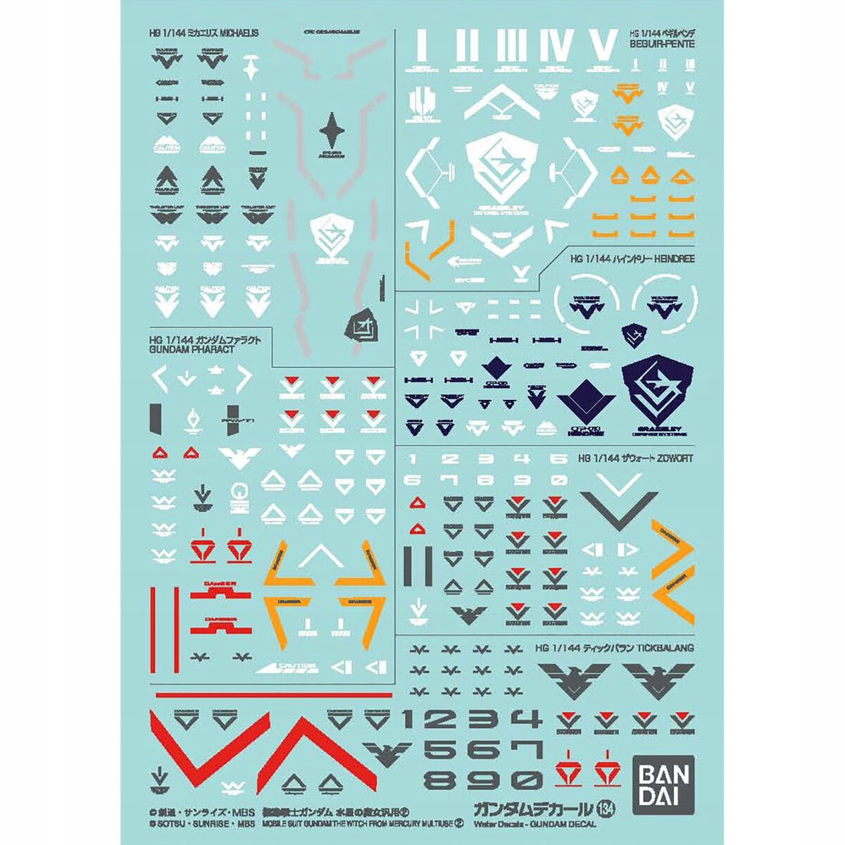 Gundam Decal 134 Msg Witch From Mercury Multiuse 2