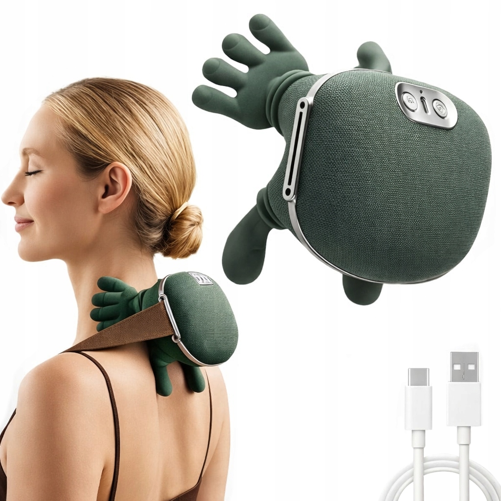 Masażer 5D pleców karku szyi Shiatsu bioniczny bezprzewodowy efekt dłoni