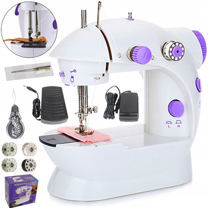 МИНИ ПОРТАТИВНЫЙ СВЕТОДИОДНЫЙ ШВЕЙНАЯ МАШИНА + АКСЕССУАРЫ