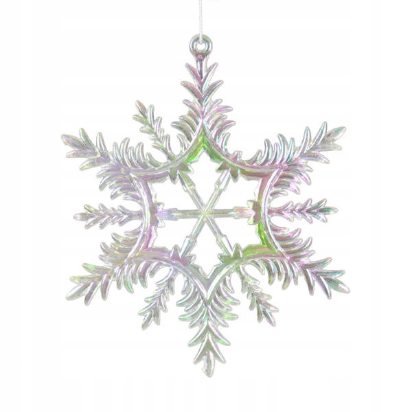 

Zawieszka na Choinkę śnieżynka opalizująca 1szt