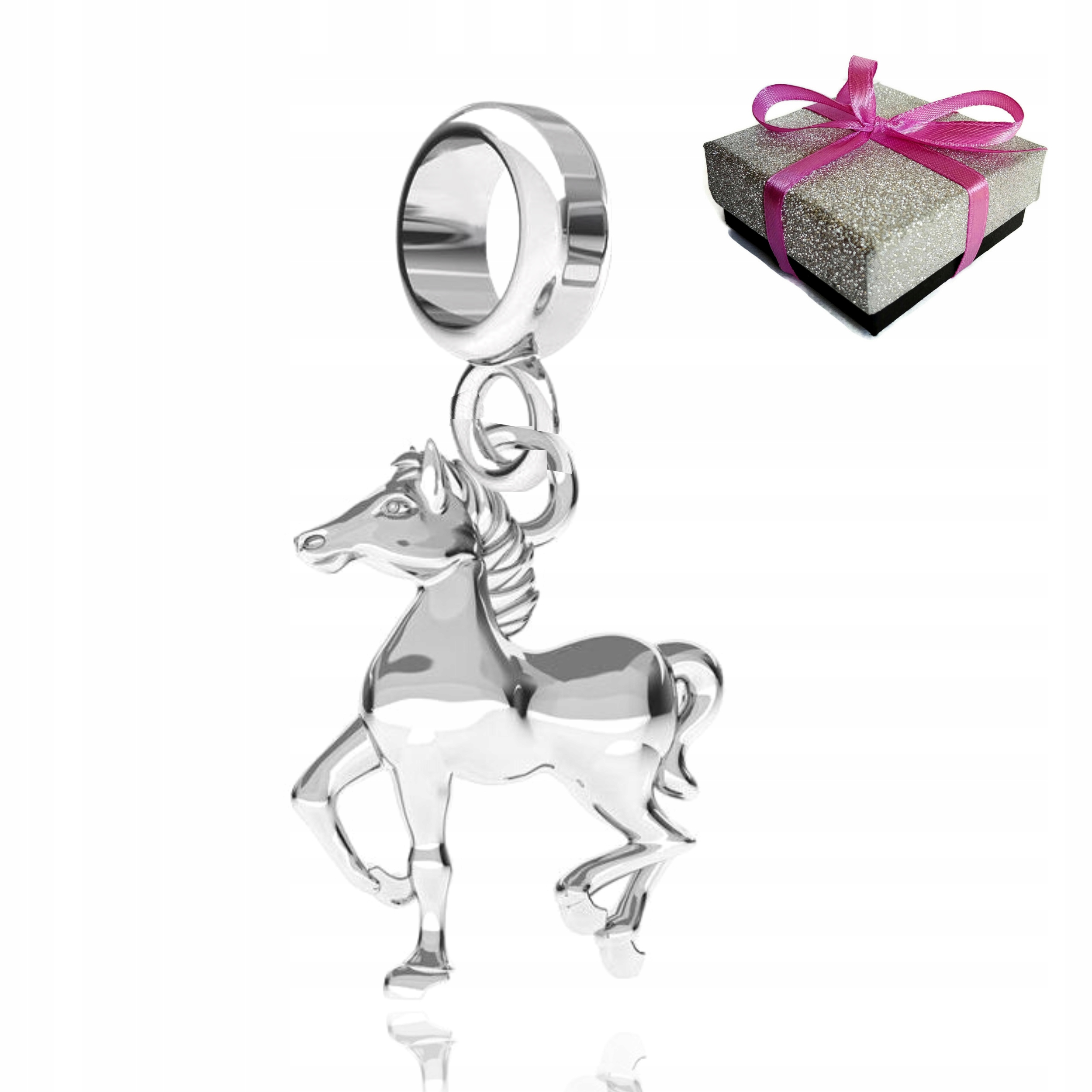 

Zawieszka Charms Konik Koń z Koniem Srebro 925