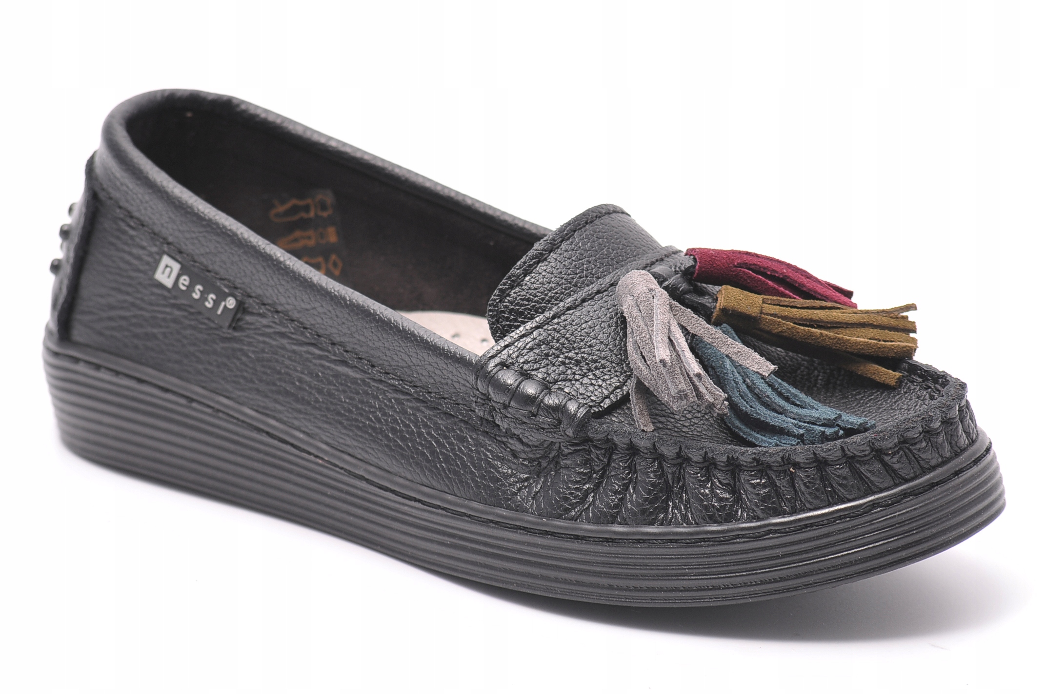 Mokasyny Nessi 18309 Czarny 411 Rozmiar 41