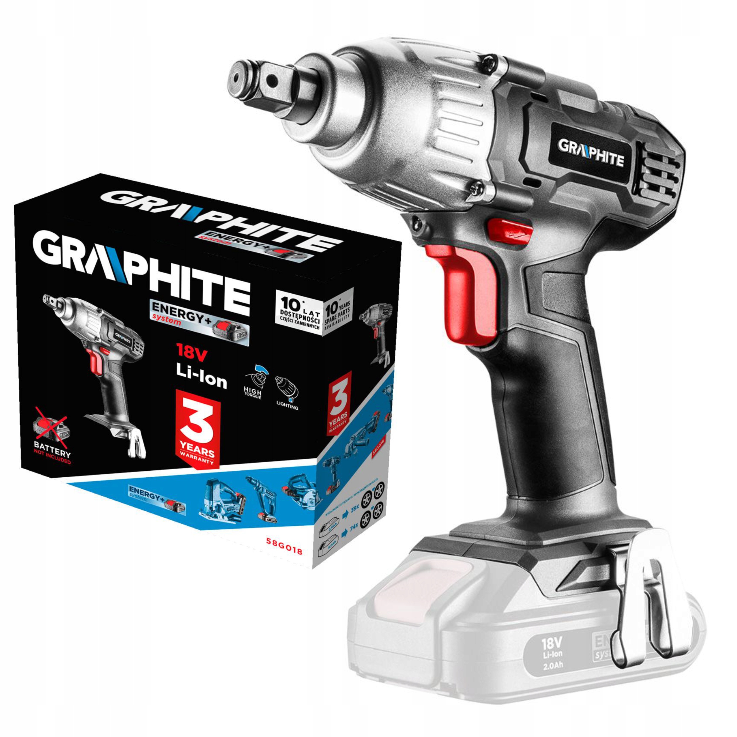 KLUCZ UDAROWY akumulatorowy 18V Graphite 58G018