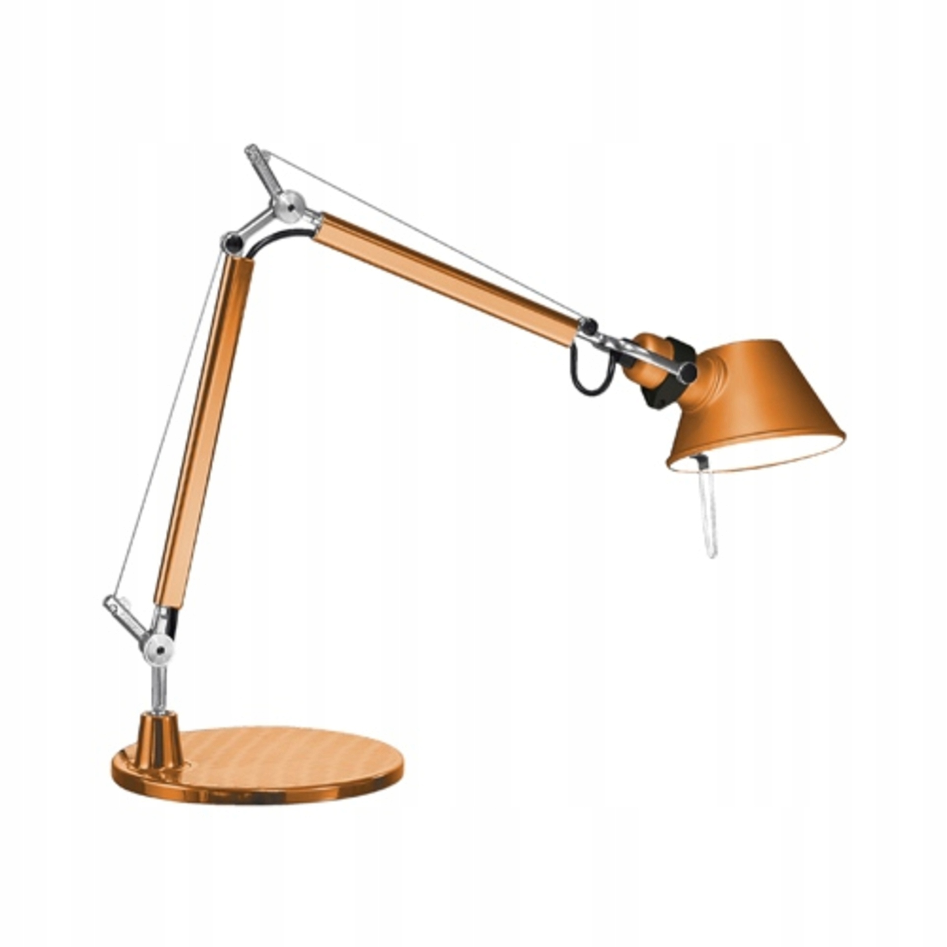 Artemide Tolomeo Micro oranžová, moderná stolná dizajnová lampa E14 46W